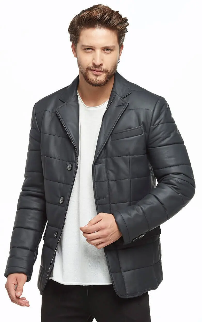 Morazzi Áo Bơm Hơi Áo Khoác Da Hải Quân Orjinal Da Cừu Thu Đông 2022 Biker Slim Size Lớn VintageTürkiye