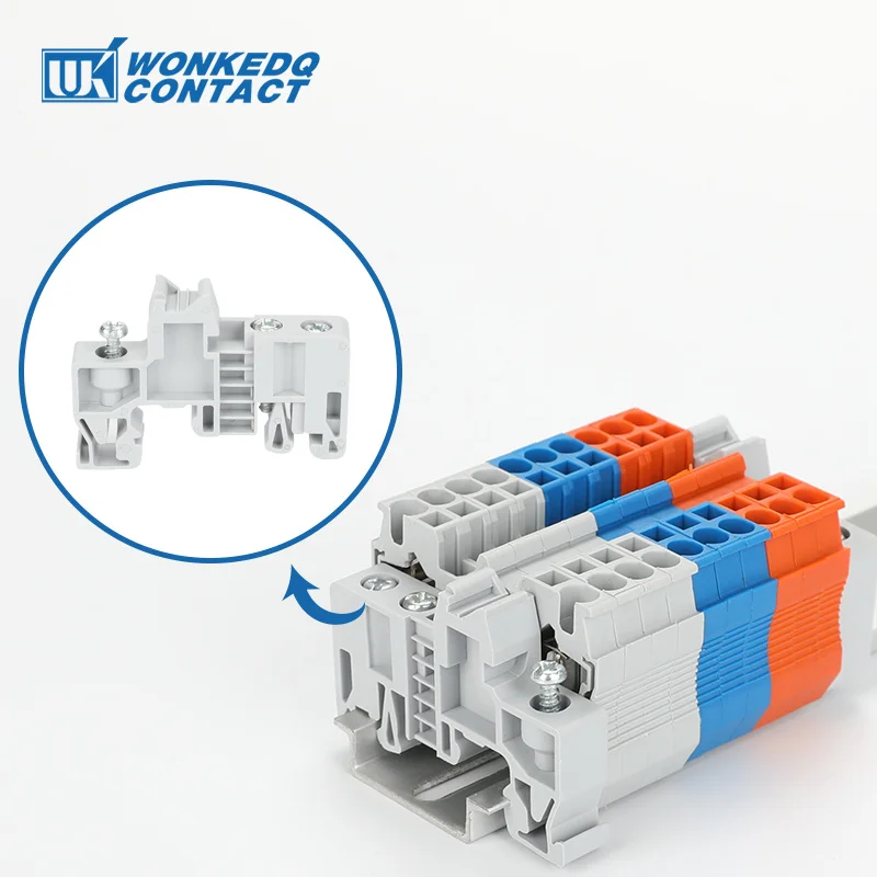 End Bracket Stop For NS35 DIN Rail Terminal Block E/UK E/UK2 EW35 WKF35 249-117 End Clamp For Universal Connector Marker Holder