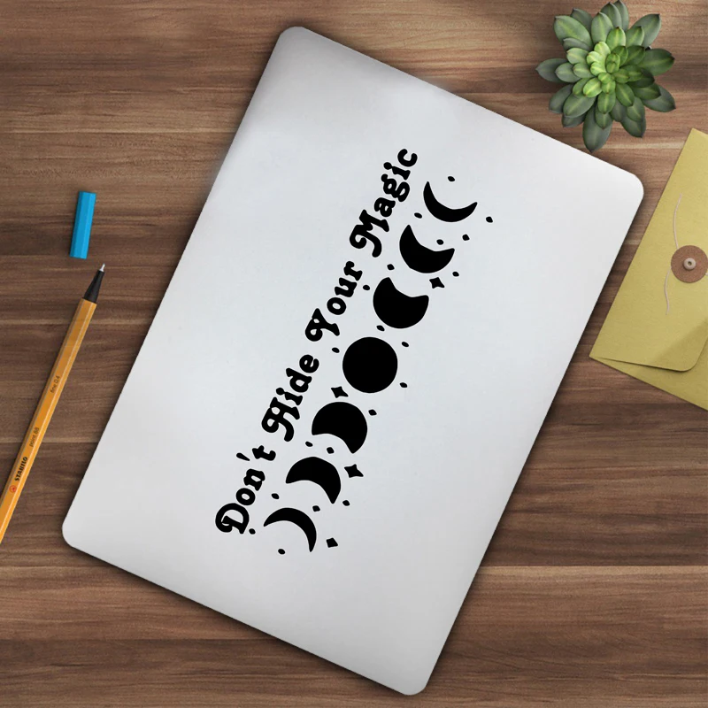 Witch Magic Tarot Occult Vinyl Sticker Car Window Decor , Sun and Moon Laptop Decals For Apple MacBook Pro / Air Decoration view 4