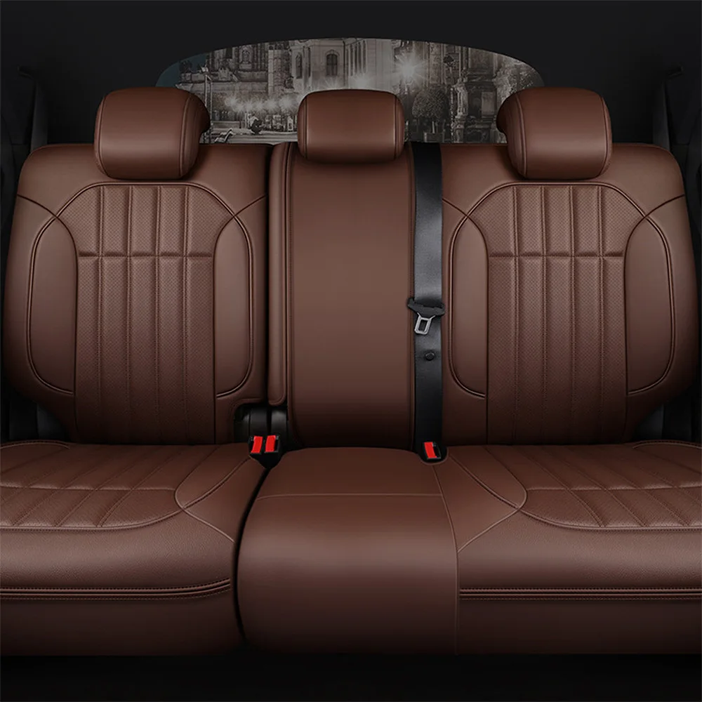 Für Tesla Model S 2015 2016 2017 2018 2019 2020 2021 2022 2023 Maßgefertigte PU-Leder Autositzbezüge Set Schutz Zubehör – Detail 5