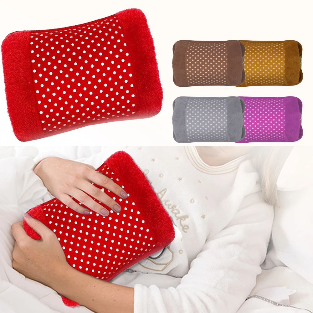 Hot water bag hand heater electric hot water bag warm color soft cushion thermal bag for winter