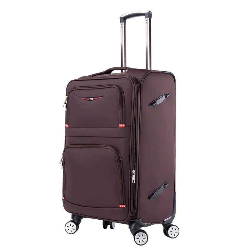 20"22"24"26"28" Travel Soft Fabric Luxury Suitcase With Caster Oxford Cloth Trolley Rolling Luggage Bag Valise Free Shipping