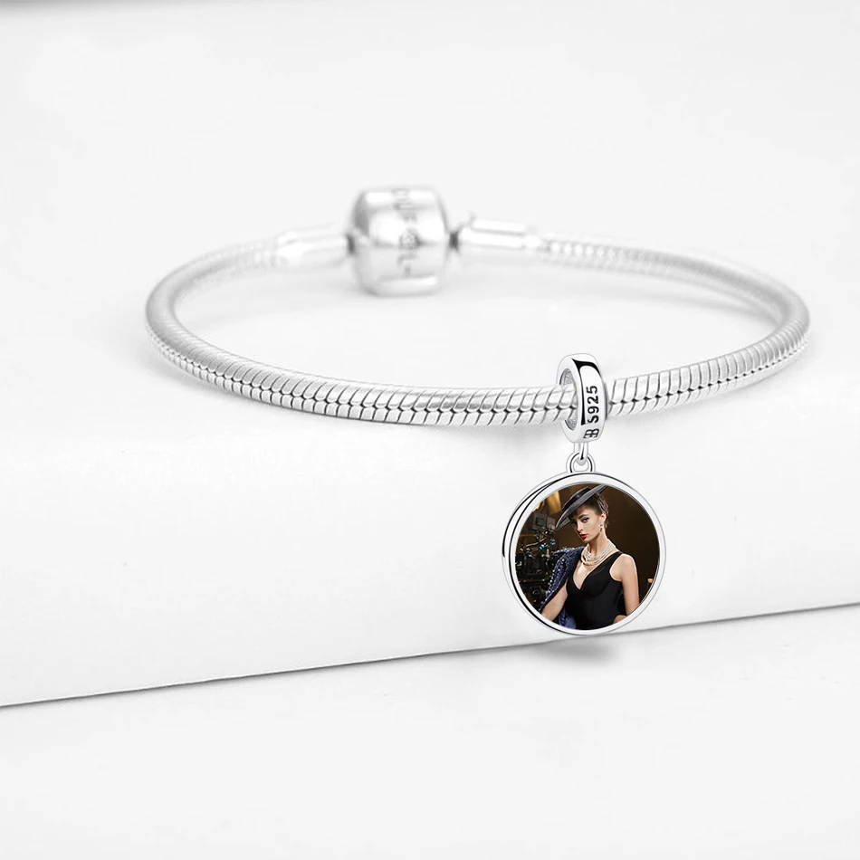 Eleshe 925 Sterling Zilver Gepersonaliseerde Aangepaste Foto Kralen Kat Hond Beste Moeder Hart Charms Fit Originele Armbanden Diy Sieraden