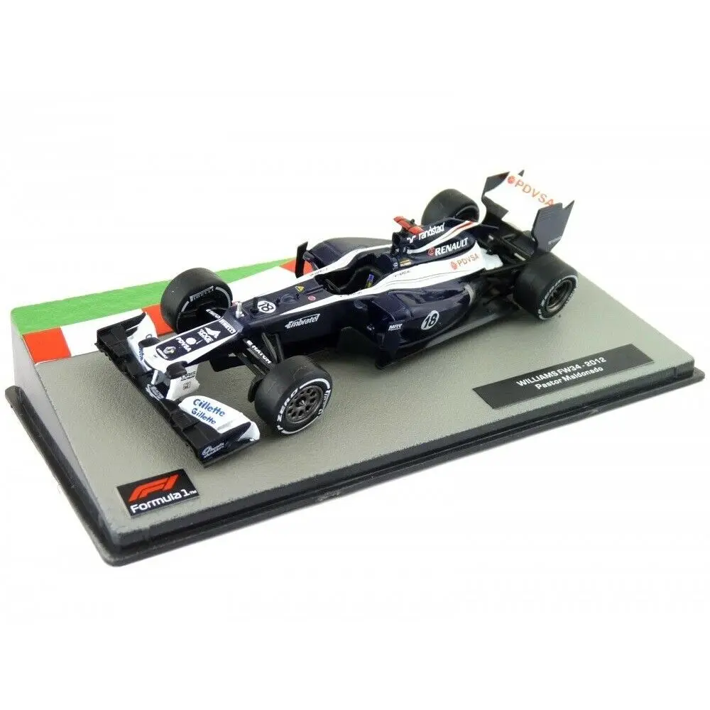 Salvat, Coche Monoplaza de Gran Premio de Competición de Automovilismo Internacional en Circuito, Piloto Venezolano 2012, Escala 1:43, Miniatura Diecast, Vitrina de Metacrilato y Base Identificativa