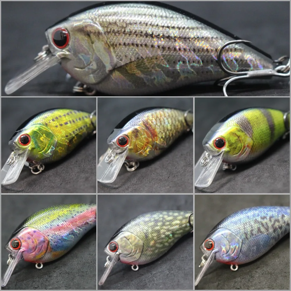 wLure Fishing Lure Wobbler Crankbait 8cm 14g Fat Profile Square Bill Loud Sound Shallow Water Wide Lifelike Painting HC25