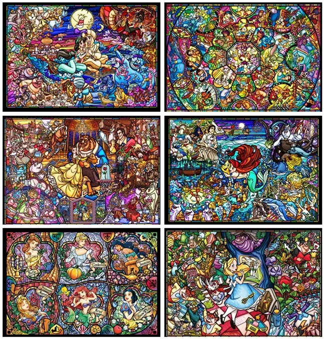 Embroidery Counted Cross Stitch Kits Needlework - Crafts 14 ct Aida DIY Arts Handmade Decor - Characters Stained Glass