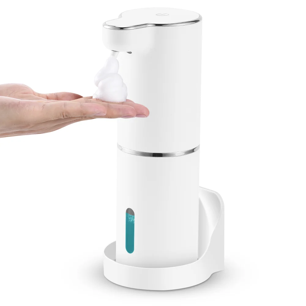 LAOPAO Soap Dispenser,Automatic Foaming Hand Soap Dispenser Rechargeable Bathroom Countertop Soap Pump for Kids Xmas Gift 300ml