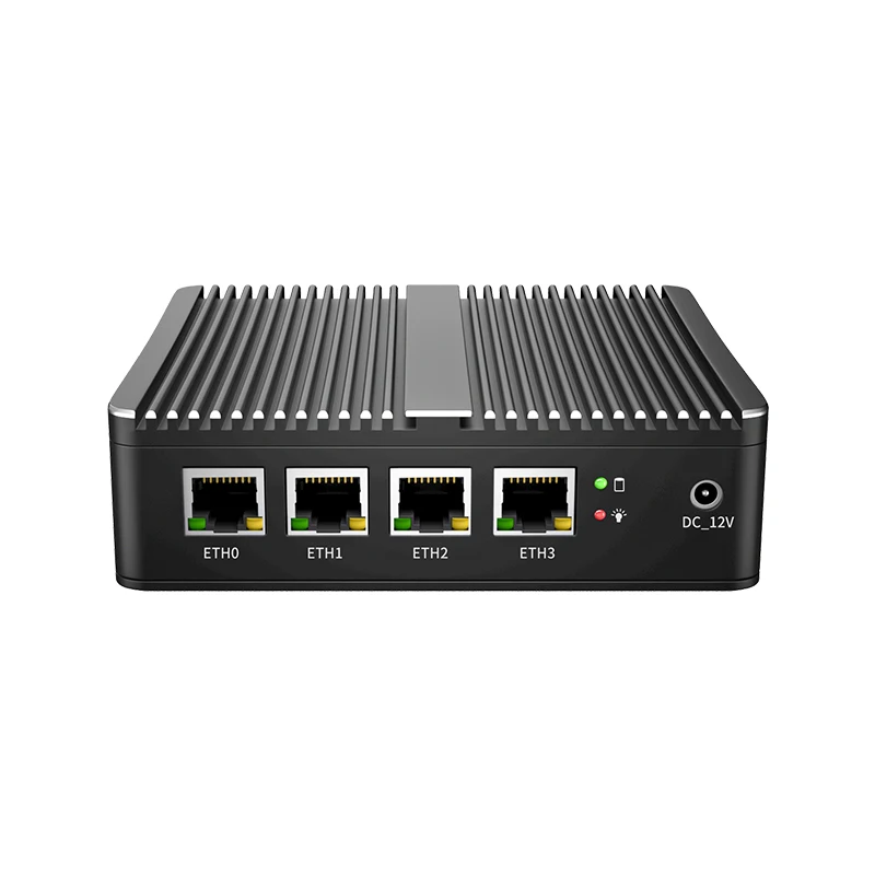 BKHD Mini PC sin ventilador Intel Celeron N4000, Firewall de electrodomésticos, OPNsense, 4 x LAN, 2,5G, I225, I226, Ethernet, PfSense, ESXI