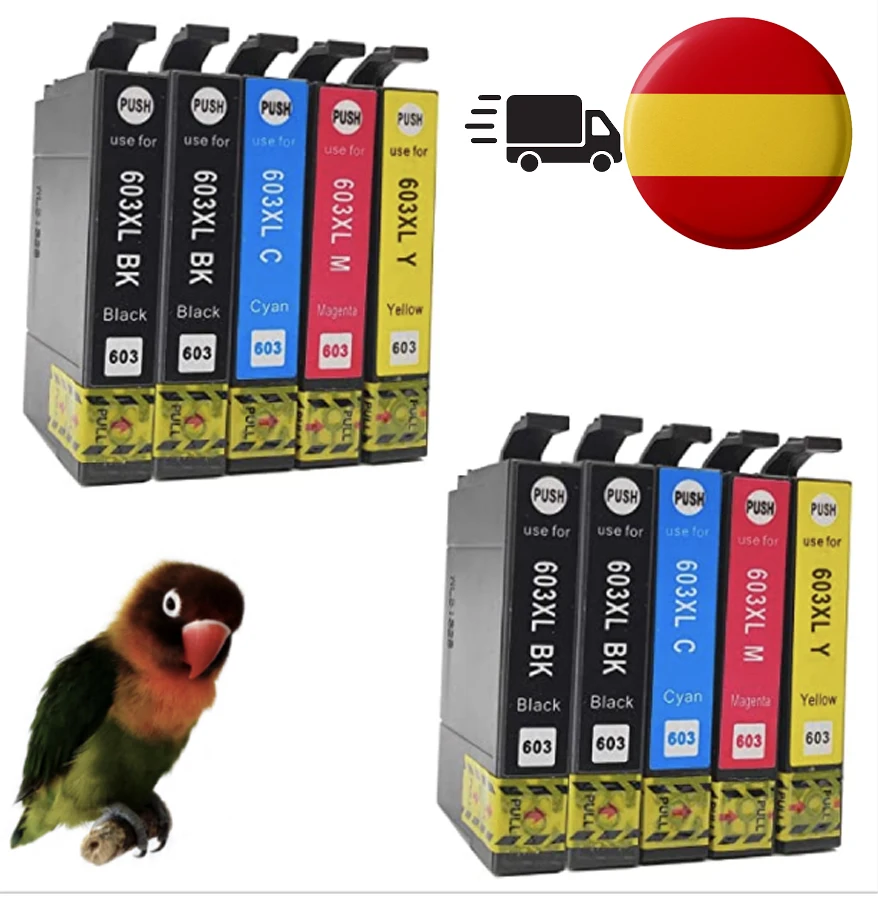 10 cartridges compatible with 603XL Epson Expression Home XP-2100 XP-2105 XP-3100 Epson Expression Home XP-2100 XP-2105 XP-3100 cartridges for printer Expression Home XP-2100 XP-2105 XP-3100 XP-3105 XP-4100 XP-4105