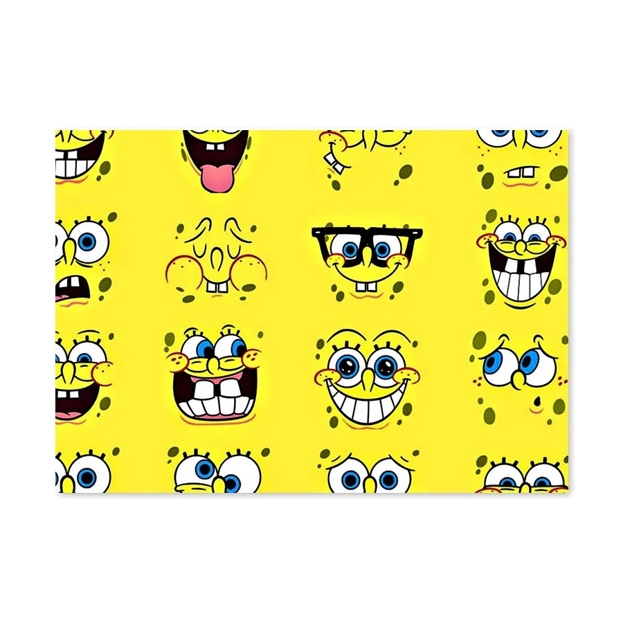 Placa Decorativa Bob Esponja Rostinhos