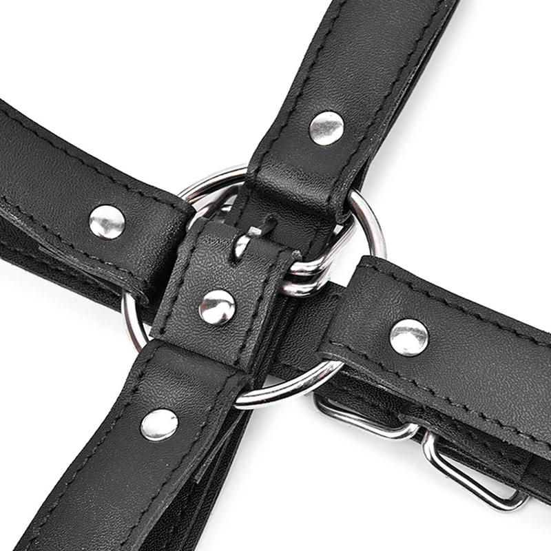 SM adult sex products SM bondage clothing leather backhand handcuffs couple training sex toys image 3