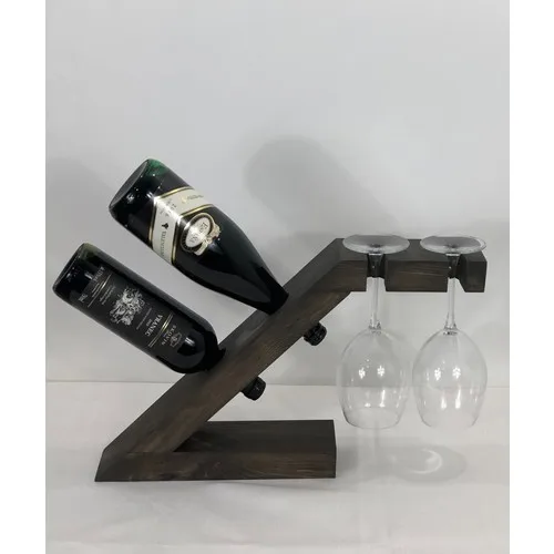 Natürliche Holz Tisch Top Wein Rack Stehen Solide Dekorative Wein Rack Nussbaum