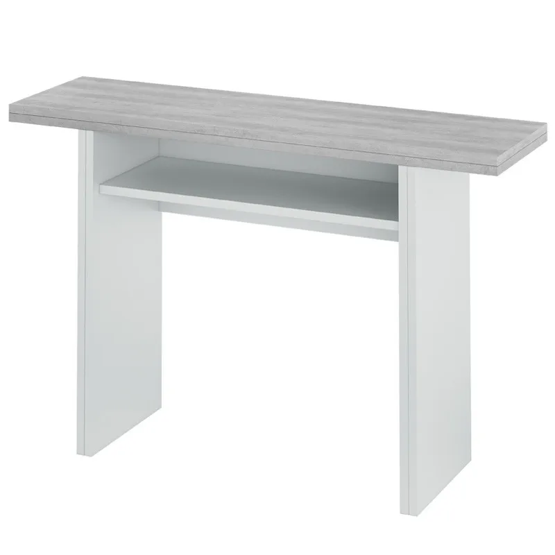 Drop-down console table, extendable kitchen table open book type. Closed table measures: 77x120x35 cm