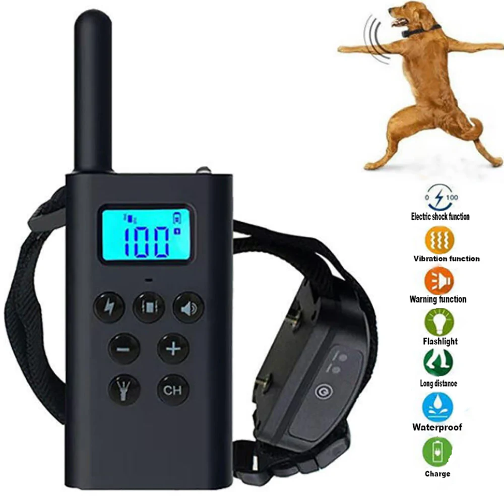 

25 PCS 100 Levels Shock Vibration Features with 300m Remote Pet Dog Training Electric Shock Collar