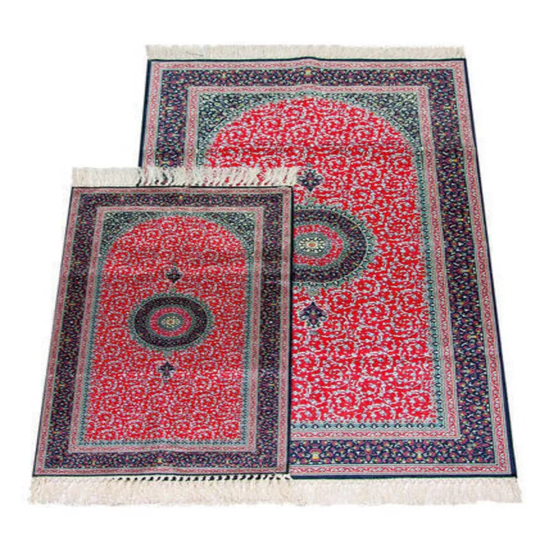 Excellent Quality Muslim Prayer Rug Set Mother Father Child Islamic Prayer Rug Razaman Dua Tapis De Priere Worship 2023 Prayer