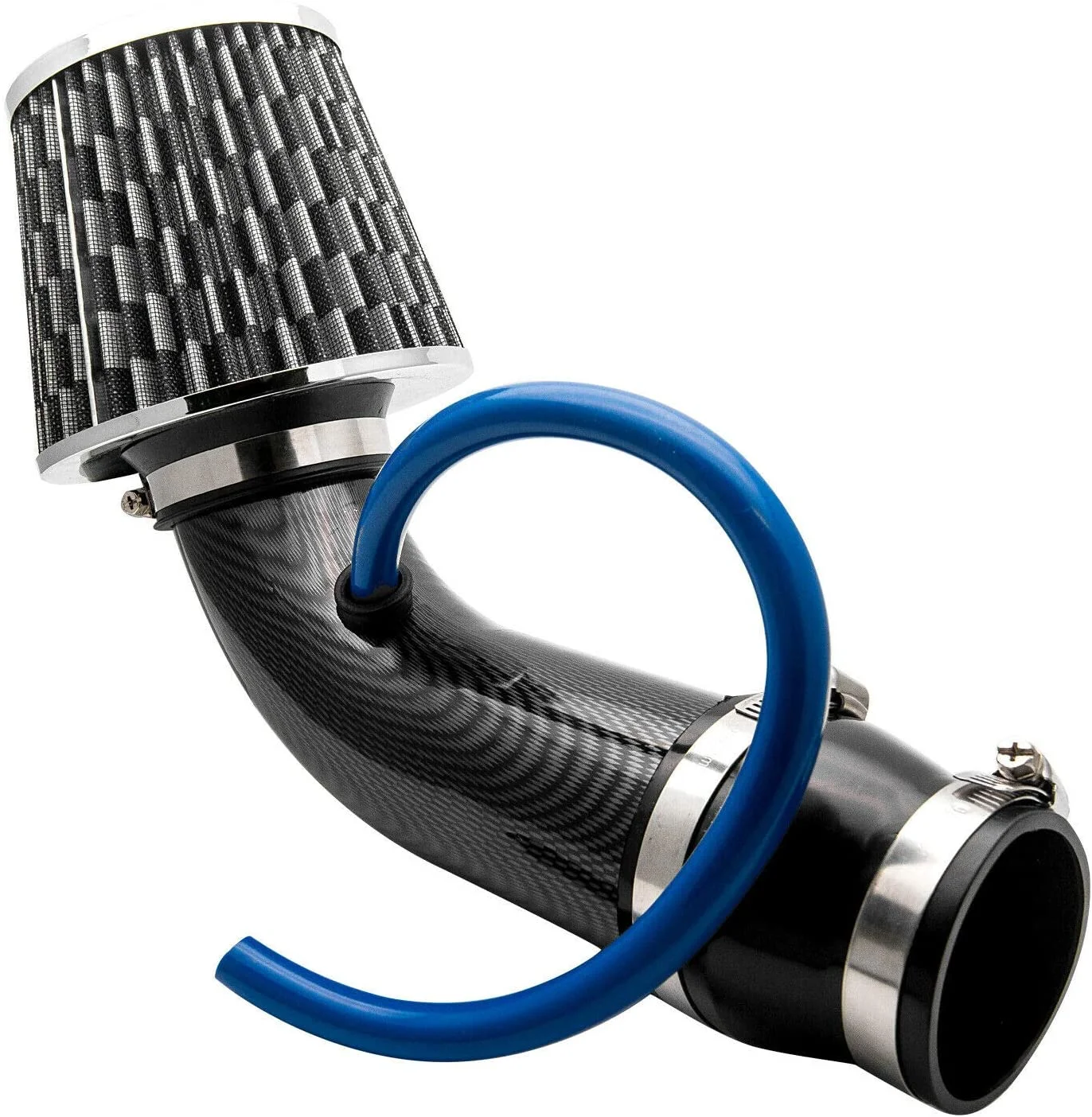 

Bessie Sparks 2.5-3.0 Inch Car Engine Air Filter,Universal Cold Air Intake Filter Pipe (Black)