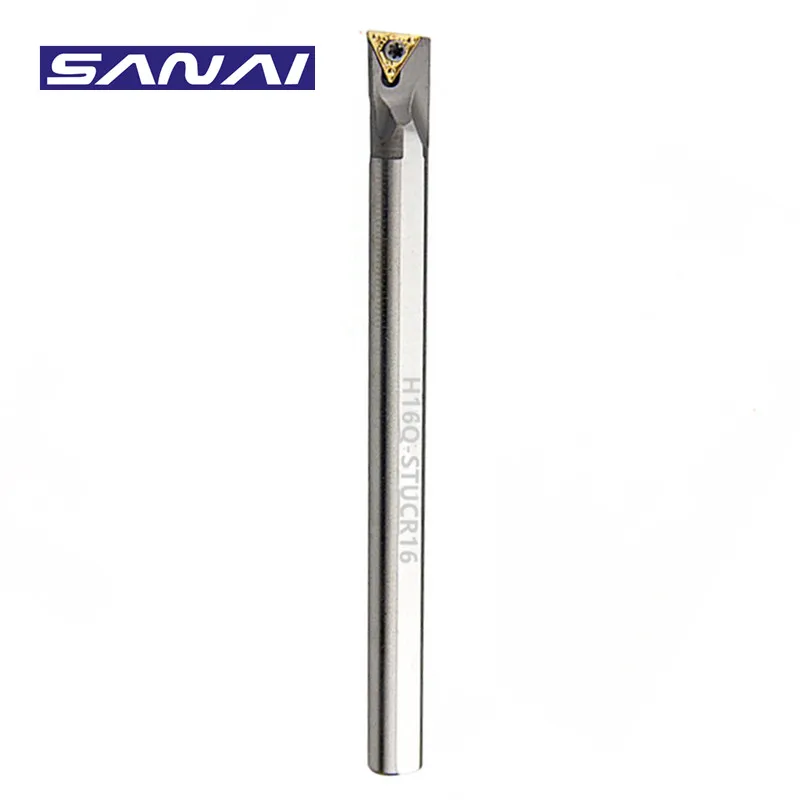 SANAI H-STUCR16 High Speed Steel Internal Turning Tool Holder Anti-vibration CNC Lathe Cutting Bar H16Q H18Q H20R H25S-STUCR16