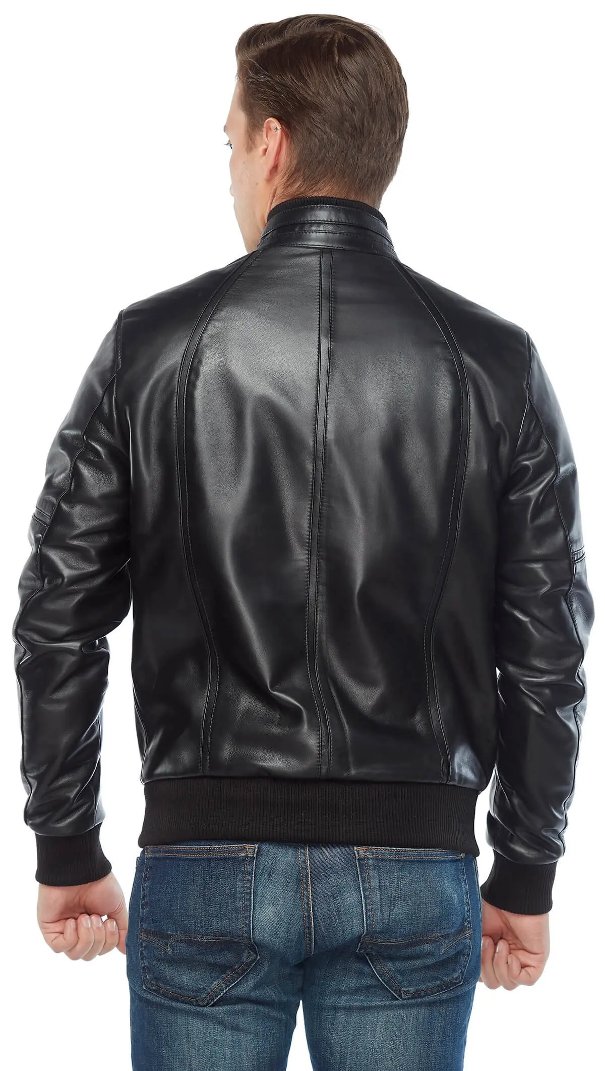 Feni Áo Khoác Da Nam Đen Ban Đầu Da Cừu Thu Đông 2022 Biker Slim Size Lớn VintageTürkiye