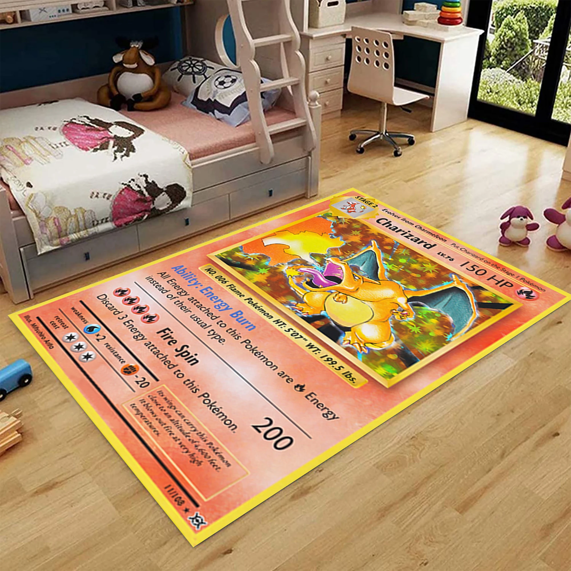 

Pokemmon Card Pattern Rug, Charizard Rug, Kids Room Carpet, Rug, Living Room Rug, Home Decor Carpets, Rug, Decore Rugs