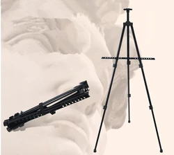 Caballete de Metal portátil ajustable para viaje, caballete de aleación de aluminio, grueso, para dibujo artístico