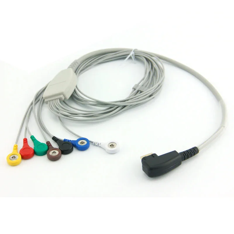 Hot Sale DMS 300-3,300-3A,300-4A,300-4MGY-H3,H3M 7lead ECG Holter Cable Snap IEC