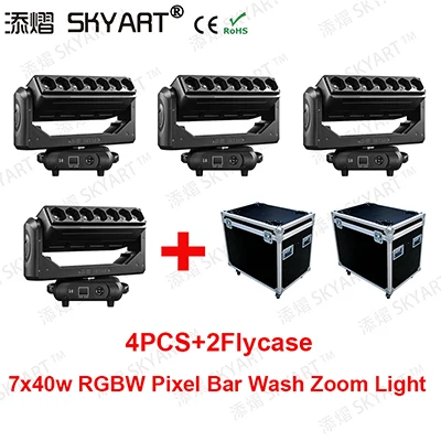 

Free Shipping 7*40W RGBW 4in1 LED Flower Effect Moving Head Light Beam Zoom Moving Light For Disco Dj Club Light party