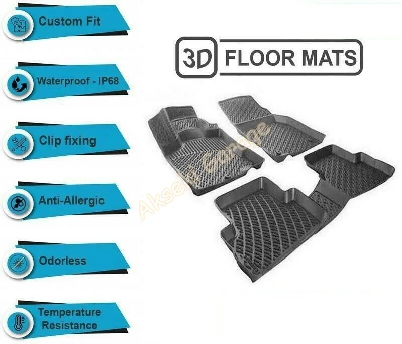 

3D Molded Interior Car Floor Mat for New Toyota Rav 4 2007-2012 ( Black )--Auto Spare Parts Car Accessories