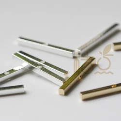 DIY Supply-Solid Brass Finding Rectangle Bar - Center Hole - 22x2mm (4477C)