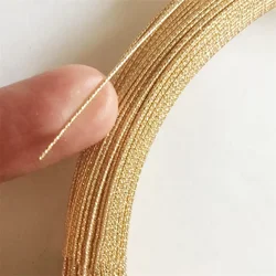 14K Gold Filled Half Hard Sparkle Round Wires Thickness 0.51mm to 1.63mm Length 3.28ft(approx 1 meter)
