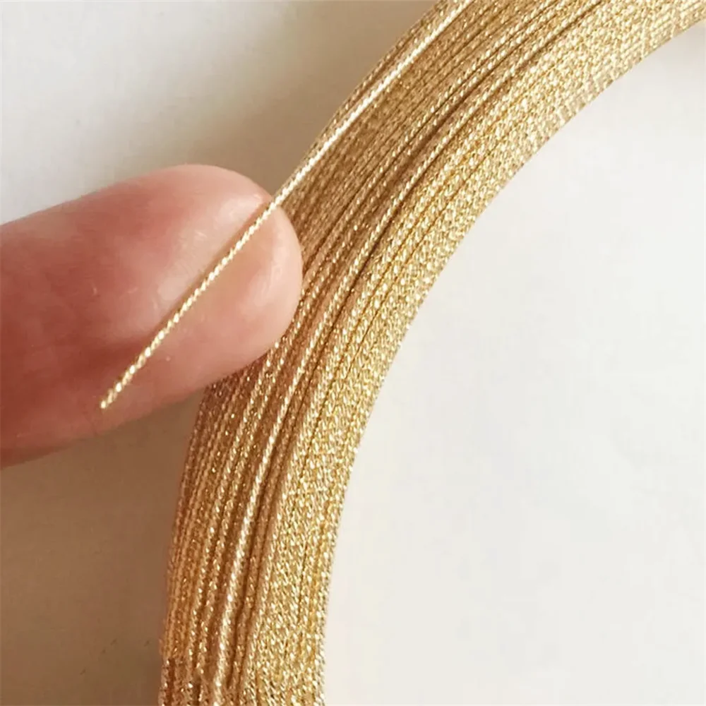 14K Gold Filled pół twarde błyszczące okrągłe druty o grubości od 0.51mm do 1.63mm długość 3,28 stopy (około 1 metra)