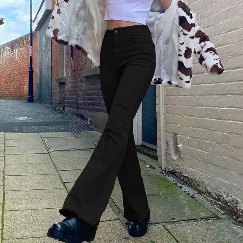 Women High Waist Y2K Loose Pants Vintage Straight Leg Baggy Trousers Casual Hipster Streetwear