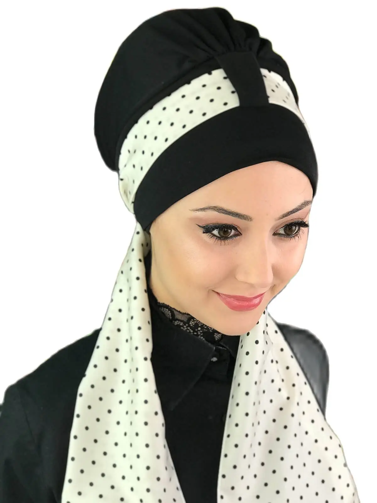 New Fashion 2023 Hijab Turban Lady Hat Seasonal Butikambar Foulard Single Size Black Biritli Scarf Bone