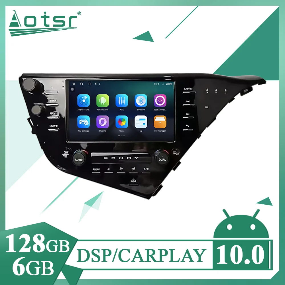 Android 11 6+128G car Multimedia Radio Player For Toyota Camry 2018-2022 Stereo Auto GPS Navigation Carplay 4G video Headunit