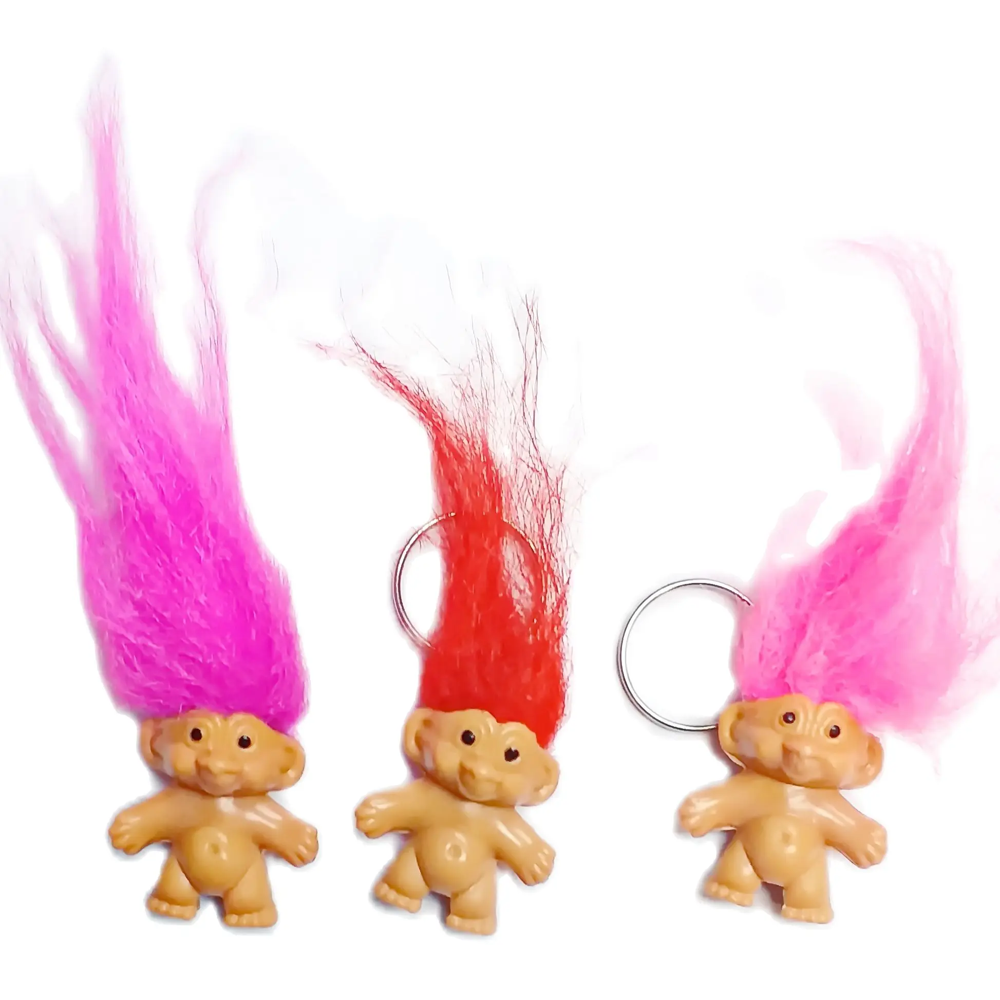 5 pcs, Colorful Lucky Troll Keychain, Key Ring trolls, Birthday Party Favor, Pinata Filler, Fun Toys, Gift, NOVELTY, souvenirs