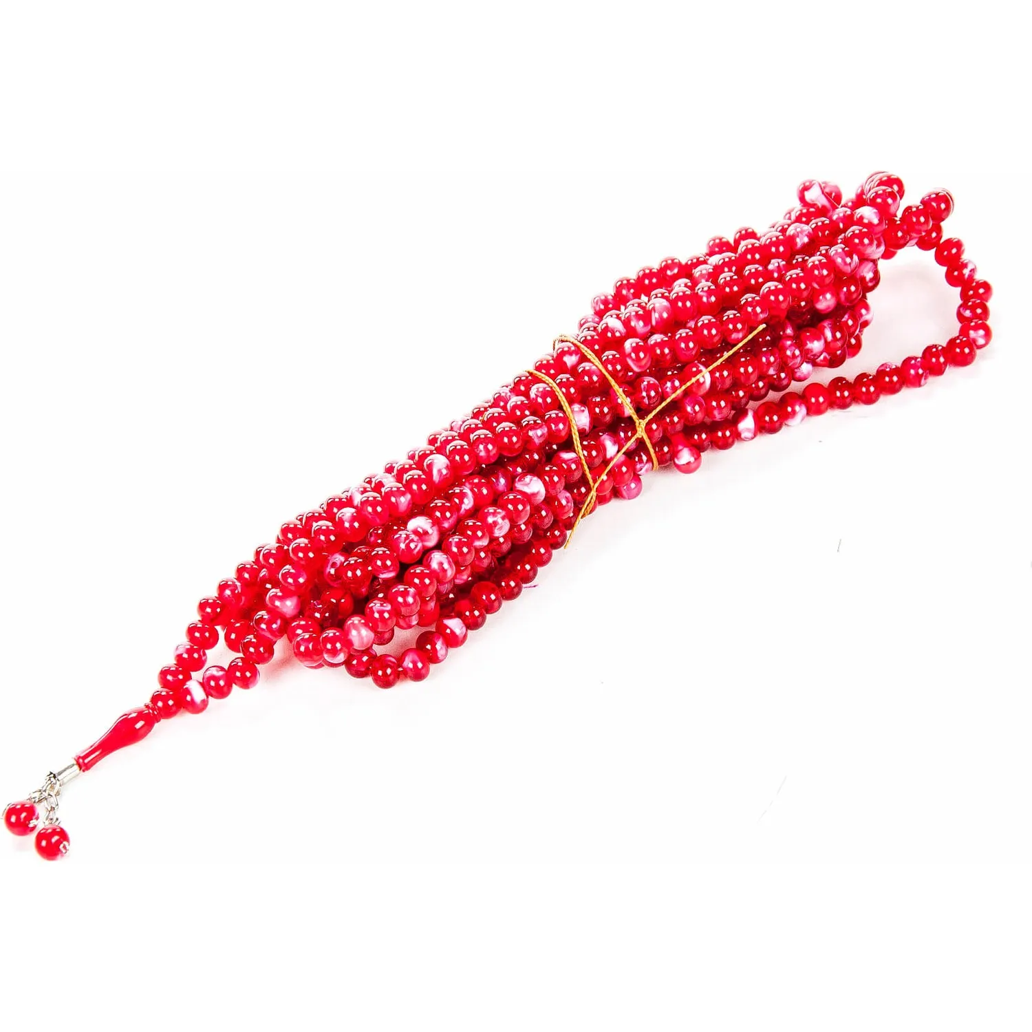 

1 piece of 500 rosary - 1st Quality in Red-White colors 500 bead rosary 10mm diameter Islamic gift Islamic Religious material