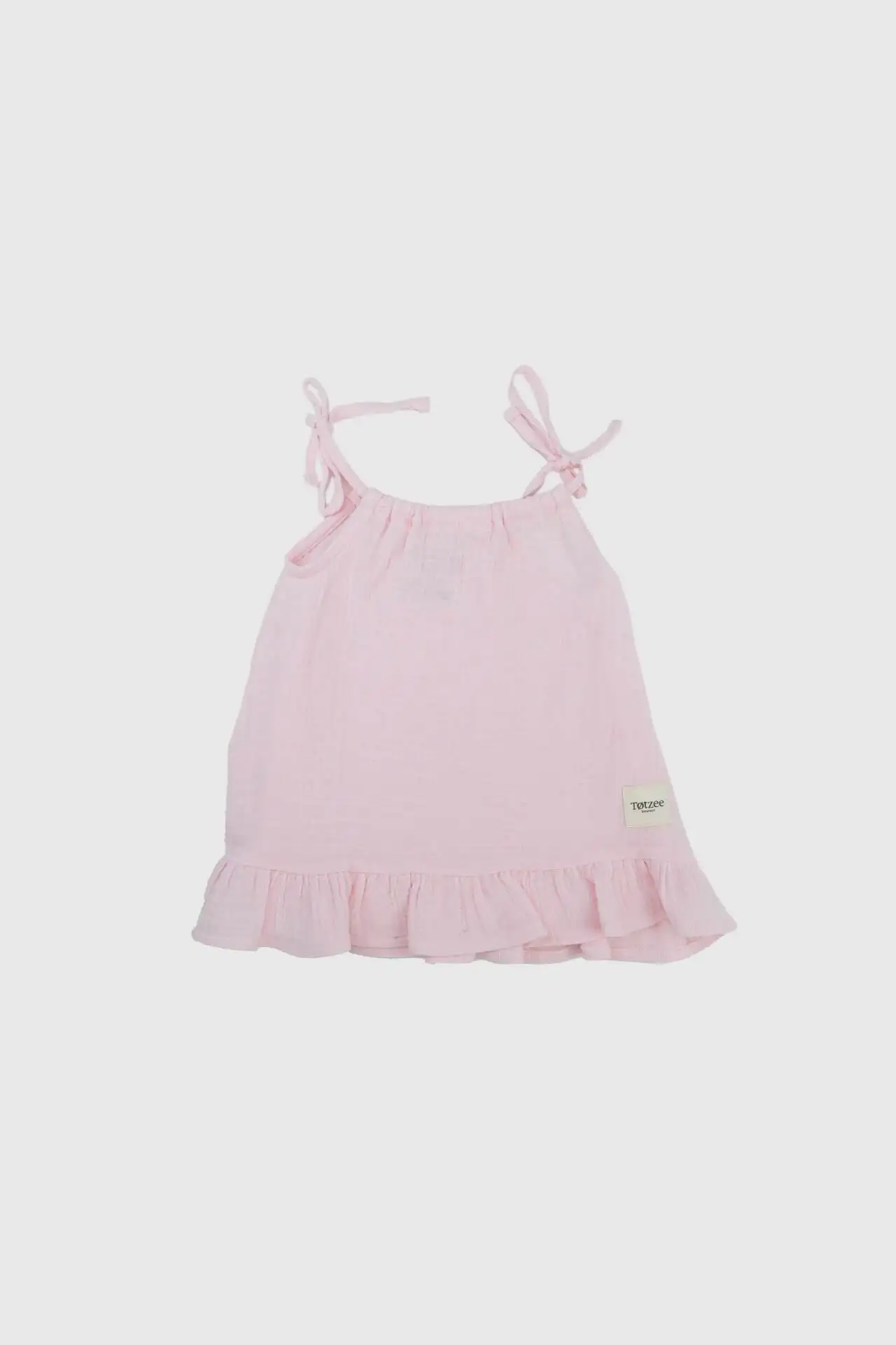 100% COTTON ROPE STRAP DRESS FOR GIRL CHILD AND BABY PINK AND BLUE WITH 2 DIFFERENT COLOR OPTIONS