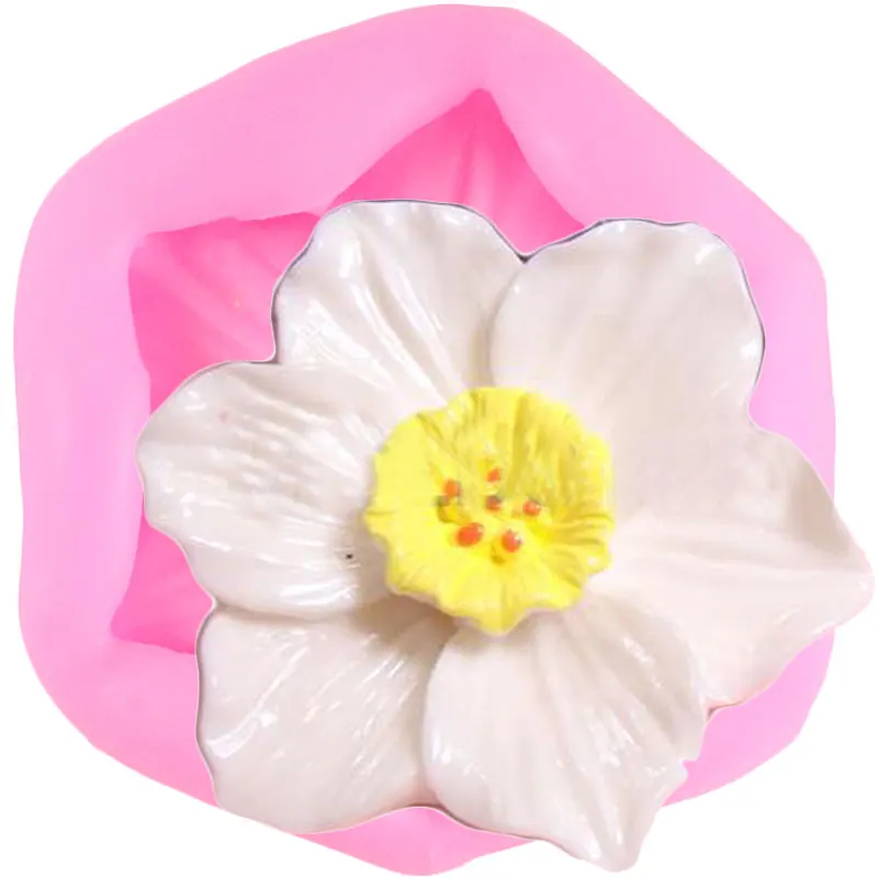 Orchid Flower Rose Silicone Molds Chocolate Candy Polymer Clay Plumeria Peony Tulip Cupcake Topper Fondant Cake Decorating Tools