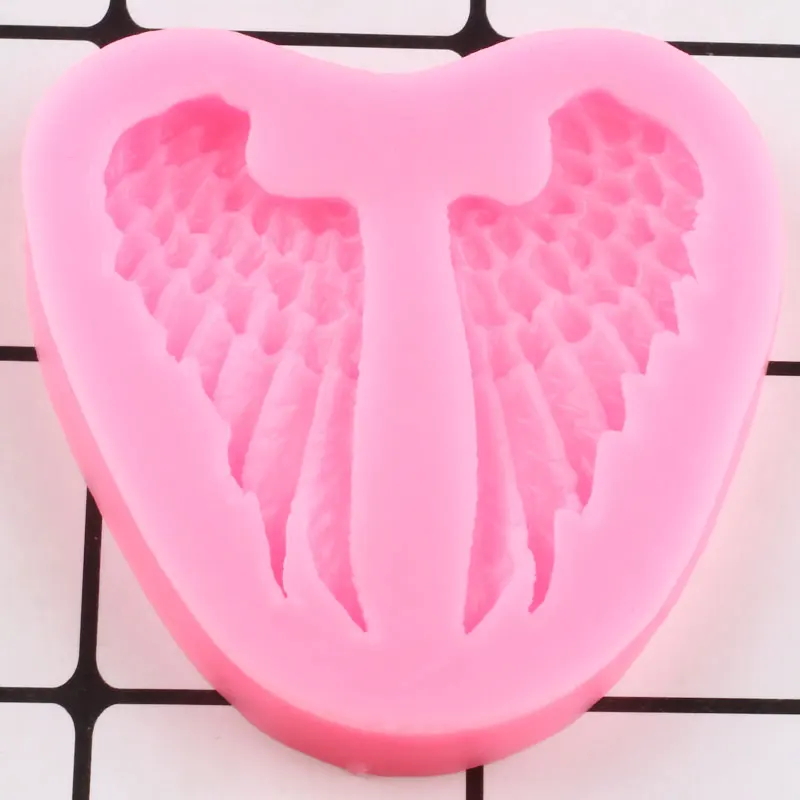 Baby Angel Wings Silicone Mold Cake Border Fondant Cake Decorating Tools Cupcake Topper Candy Chocolate Molds Polymer Clay Mould