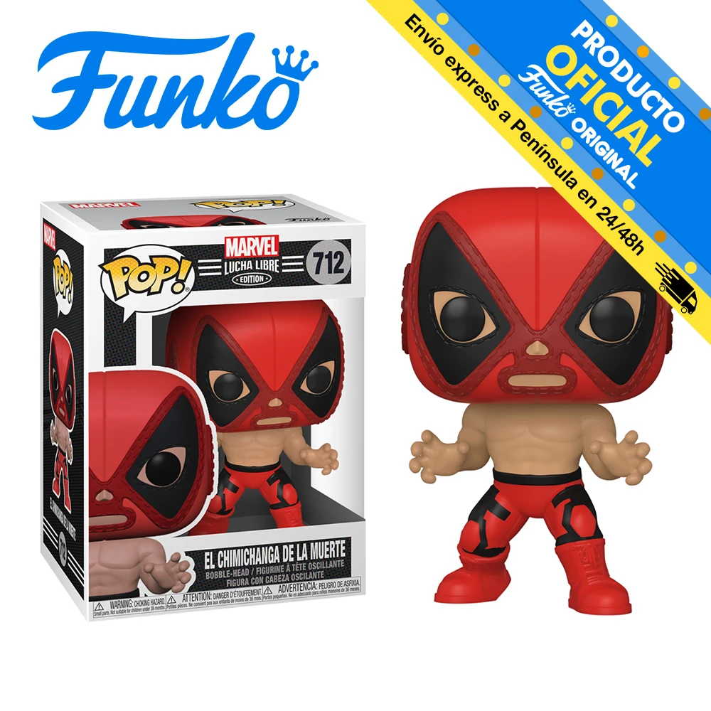 53874 FUNKO POP! Marvel: Wrestling-Deadpool Chimichanga de la muerte, original decorative toys