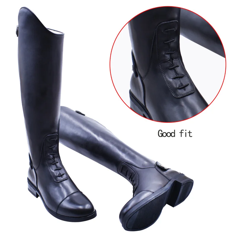 Equestrian Boots Leather Equestrian Supplies Long Boots Riding Equipment Non-slip Ultra Wear Resistant Horse Shoes