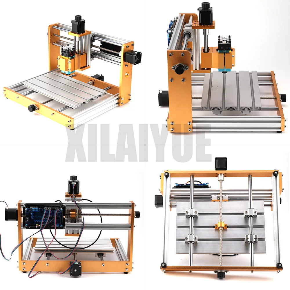 CNC 3018 Plus Metal Frame Engraver GRBL DIY Pcb Milling Machine,Nema 17 Stepper 52mm 300/500W Spindle Carved On metal