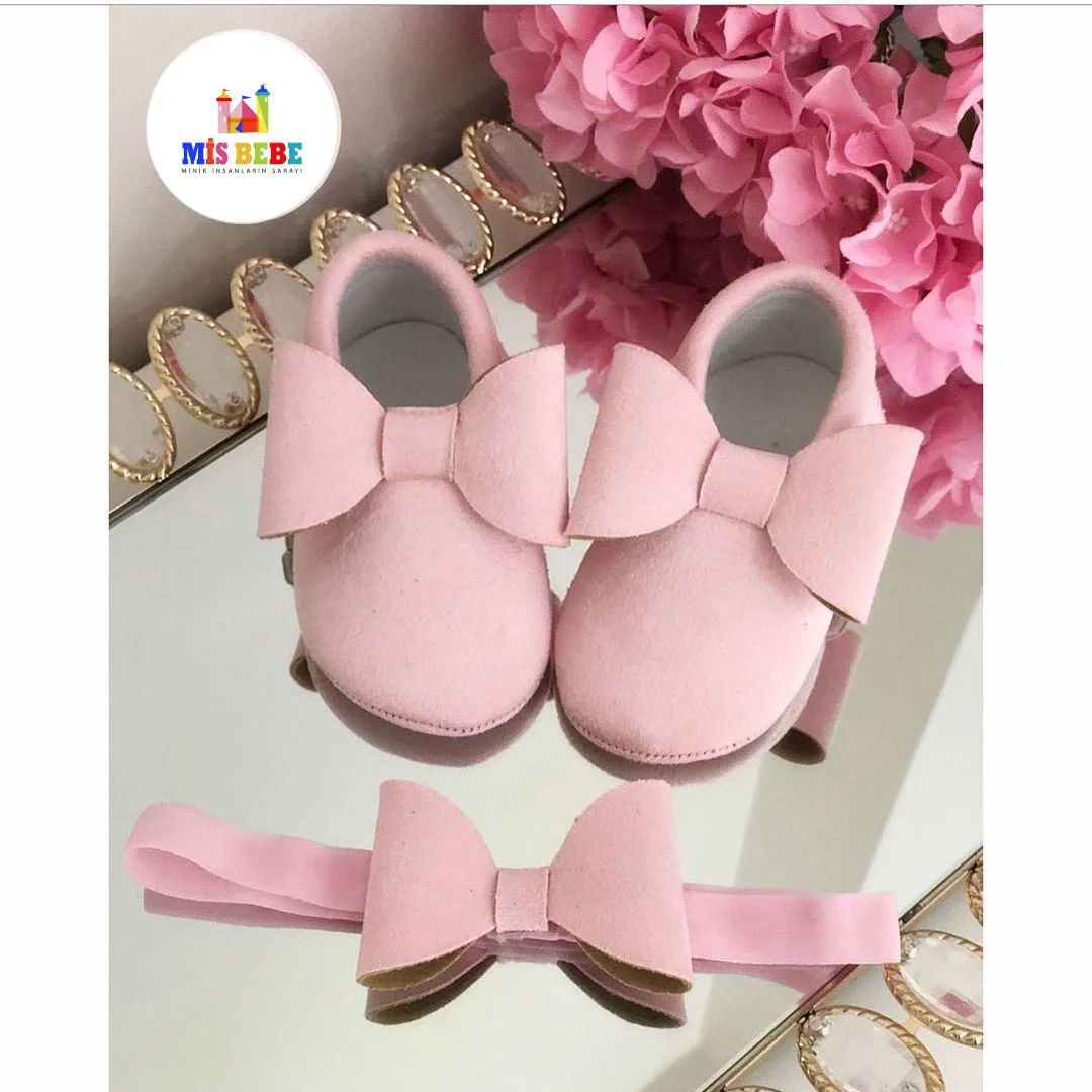 Baby Girl Shoes and Headband Set Fashion Quality Cotton Soft Crib Shoes