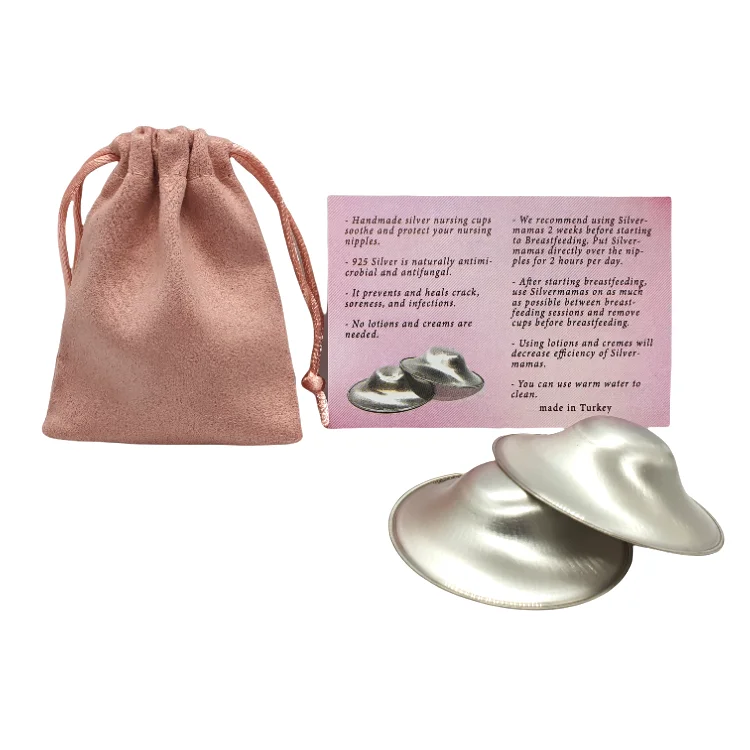 925 Silver Nursing Cups Gift Women Breast Breastfeeding Nipples Pads Shield Nipple Breast-feeding newborn Essential Pad Cracked Healing Pain Care