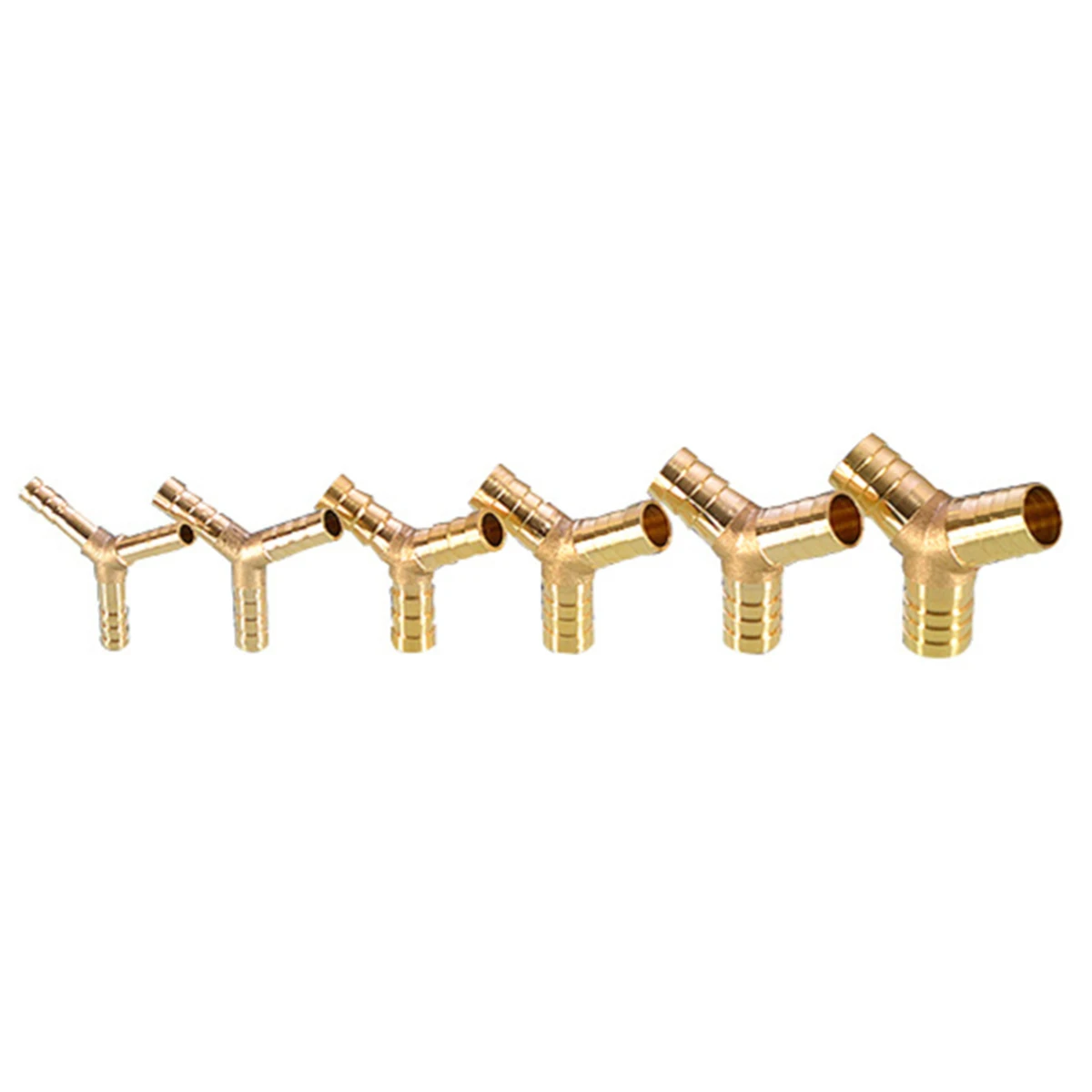 Straight Elbow T Y X Shape 2 3 4 Way Connector Brass Barb Pipe Fitting for 4mm 6mm 8mm 10mm 12mm 14mm 16mm Copper Water Tube