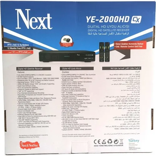 Cx Full HD Receptor Satélite, Próximo Ye-2000HD
