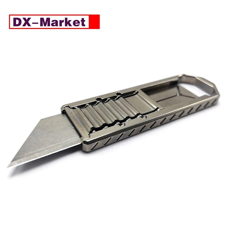 EDC SlideClick Titanium Utility Blade Knife ,Contains 5 Blades,H039