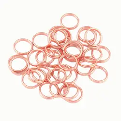 10mm Rose Gold Double Split Ring Purse Making Hardware Key Ring Hook Clip Jewelry Making Metal Clasp Connector Dog Collar