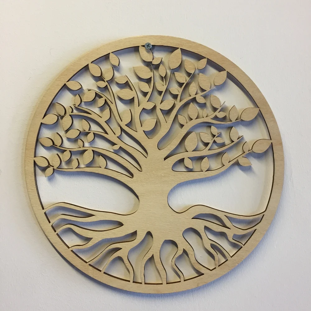 

Tree Of Life Wall Hanging Decorations Wooden Ornament Round Artwork Home Art Decor Craft Meditation Geometric Wood Favors Gifts