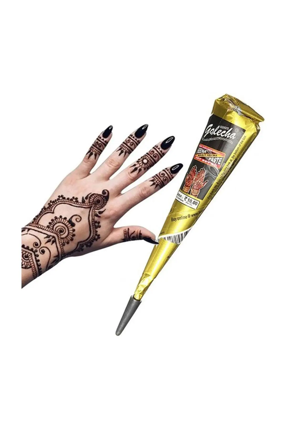 

12 Pcs Indian Henna Tattoo Paste Cone Body Paint Temporary Mehndi Henna Tattoo Body Art Sticker Mehndi Body Paint