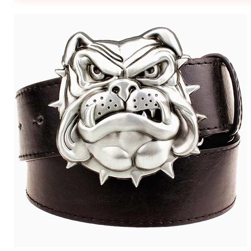 

Punk Rock Metal Bulldog Belt Buckle For Men Belts Fraternity Buckle